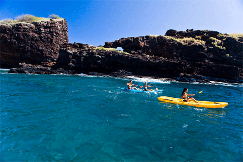 Kayaking Off Hulopoe Beach